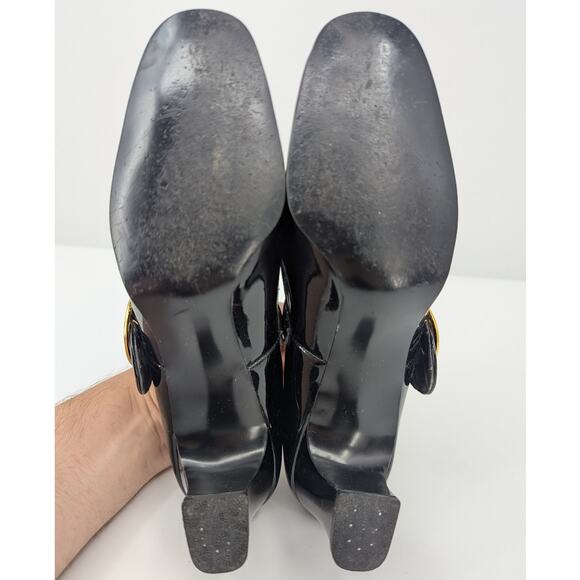Life Stride Black Patent Mary Jane Heels Size 7 AAA Narrow Strap Vintage - Picture 7 of 8